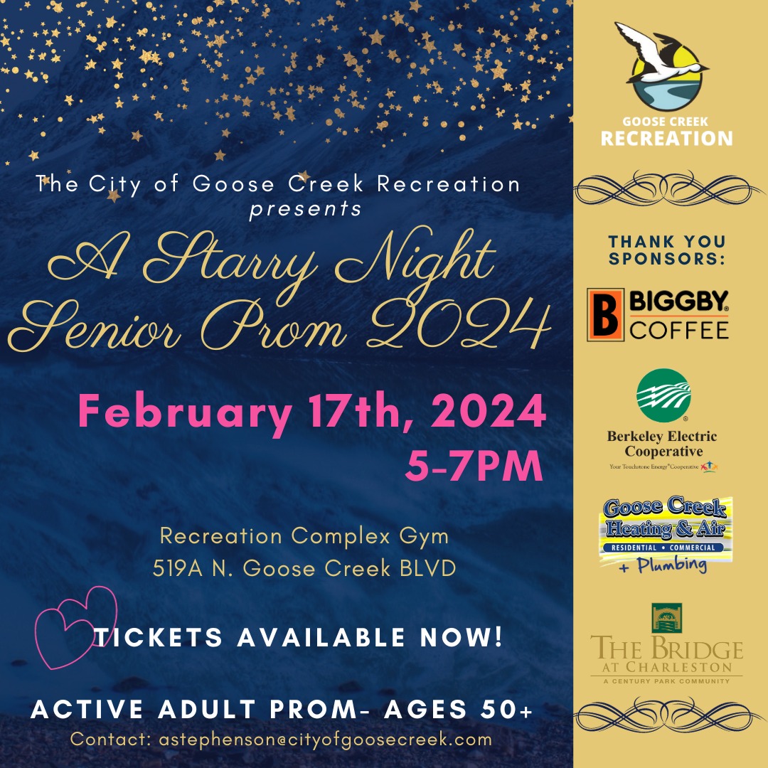 A Starry Night Senior Prom, Sat, 02/17/2024 - 17:00 | The City of Goose ...