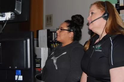 Goose Creek police officers in Communications Center