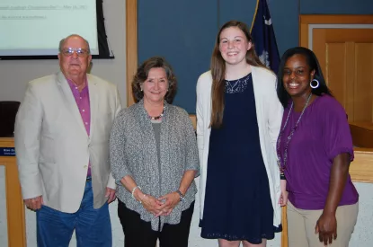 Northwood basketball coach, player and principal with Mayor Heitzler.