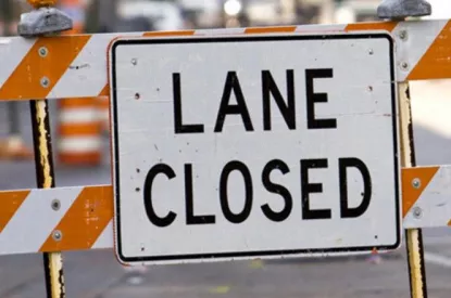 lane closed sign